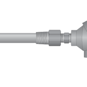 Thermocouple probe with thermowell