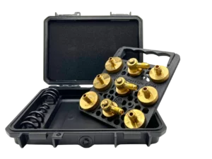 Jeu de 9 raccords de test rapide avec support – Image 2